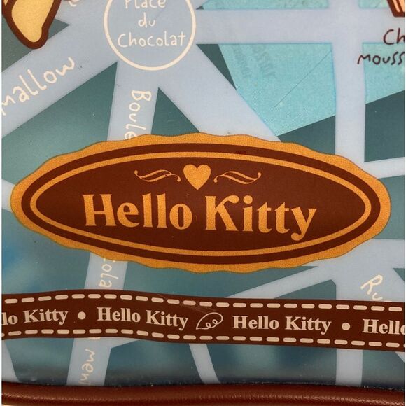 Hello Kitty 2003 by Sanrio Angel Cafe Paris Blue Brown Clear Mini Bag Ra… - Picture 2 of 11